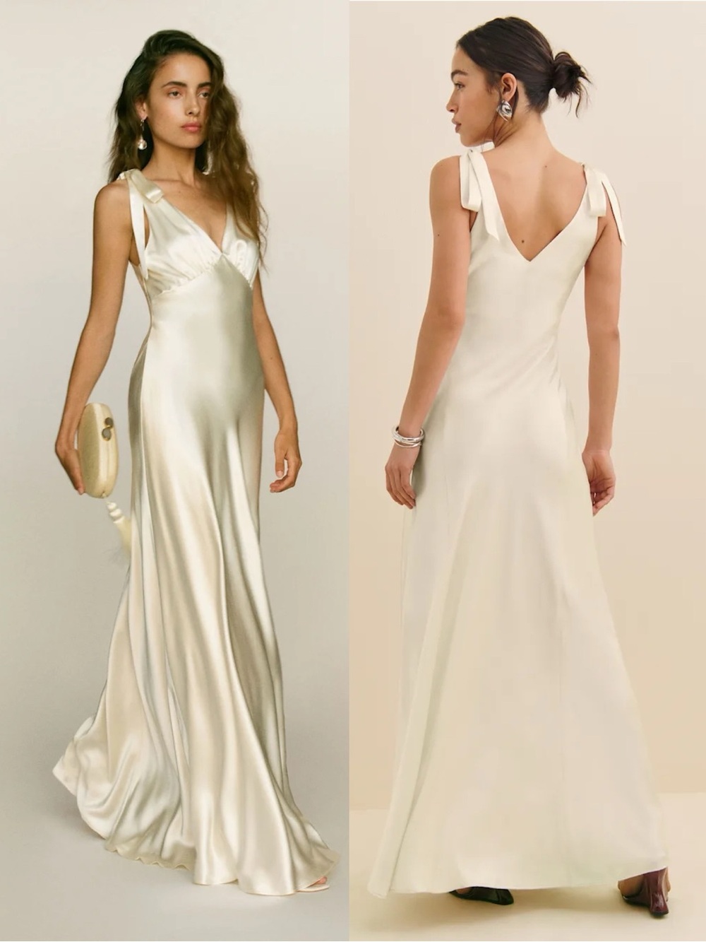 Reformation Pernille Silk Sleeveless Maxi Dress Ivory NEW with tags